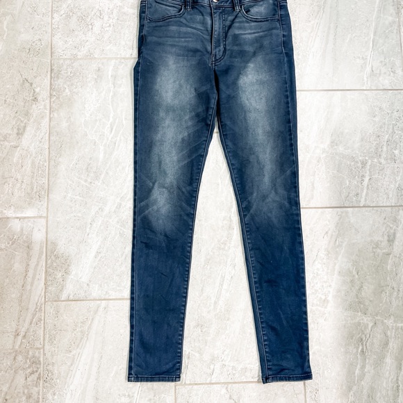 American Eagle Dark Wash Hi-Rise Skinny Jeggings Size 6 - Picture 3 of 7